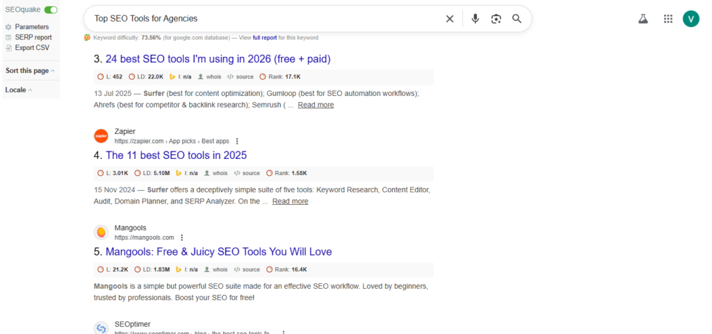 SEO Ranking on Google