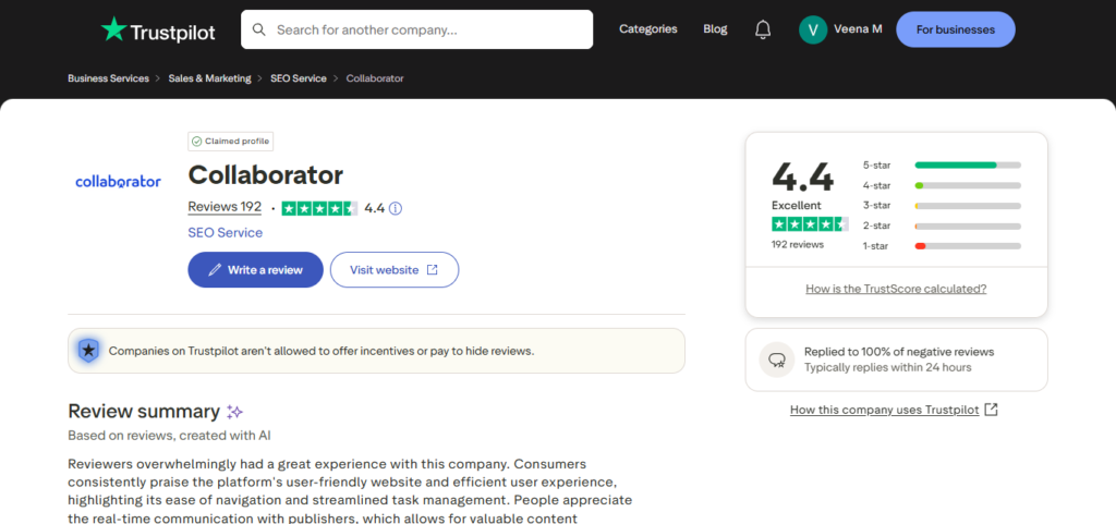 Collaborator Reviews