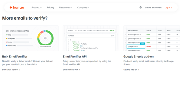 Hunter.io — Best for Finding Emails