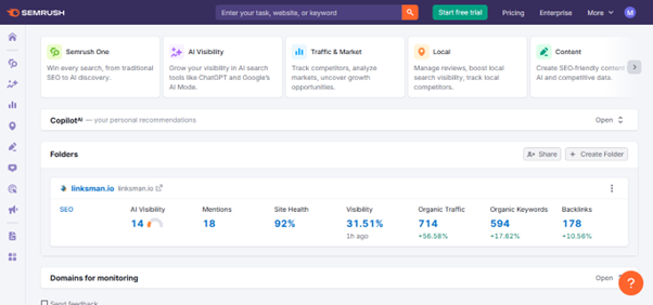 SEMrush - Best All-in-One Option