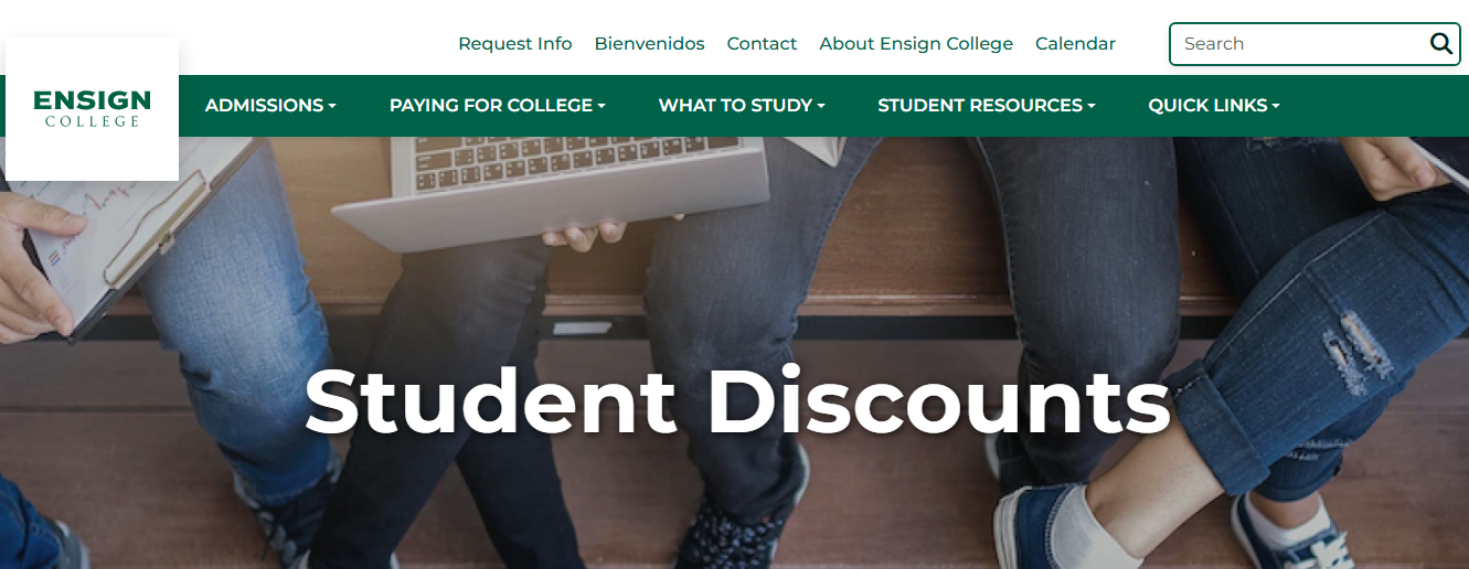 student and faculty discounts
