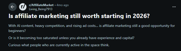 Does this mean affiliate marketing is dying?