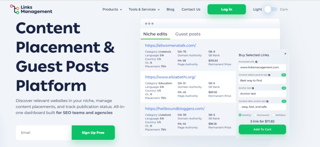 LinksManagement - Marketplace