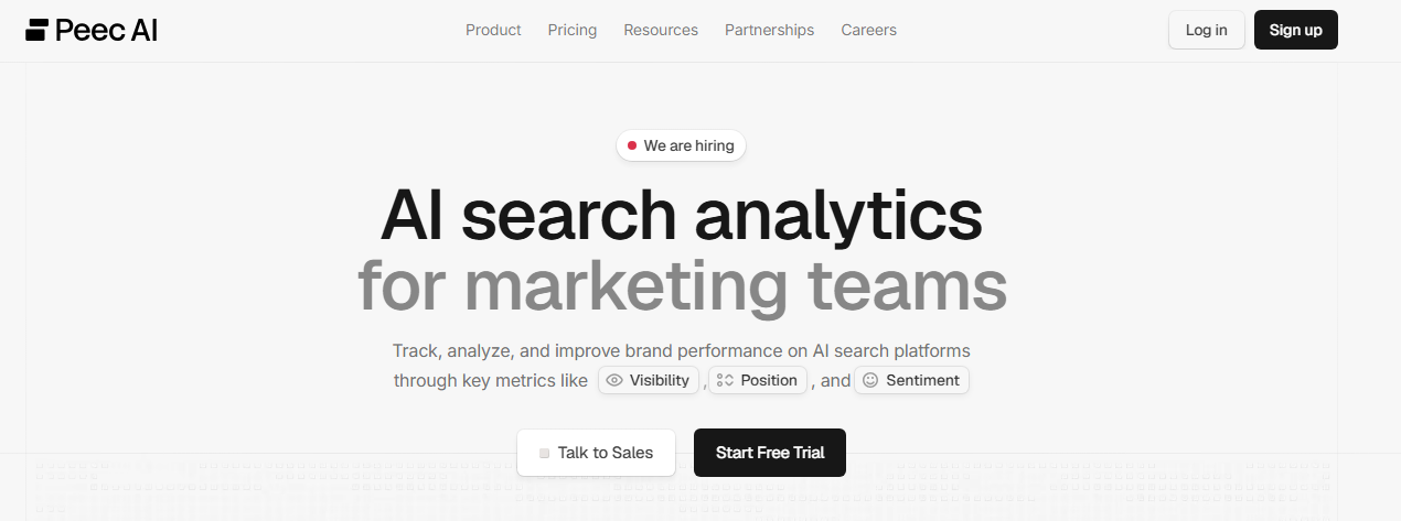 Peec AI - LLM Tracking Tool