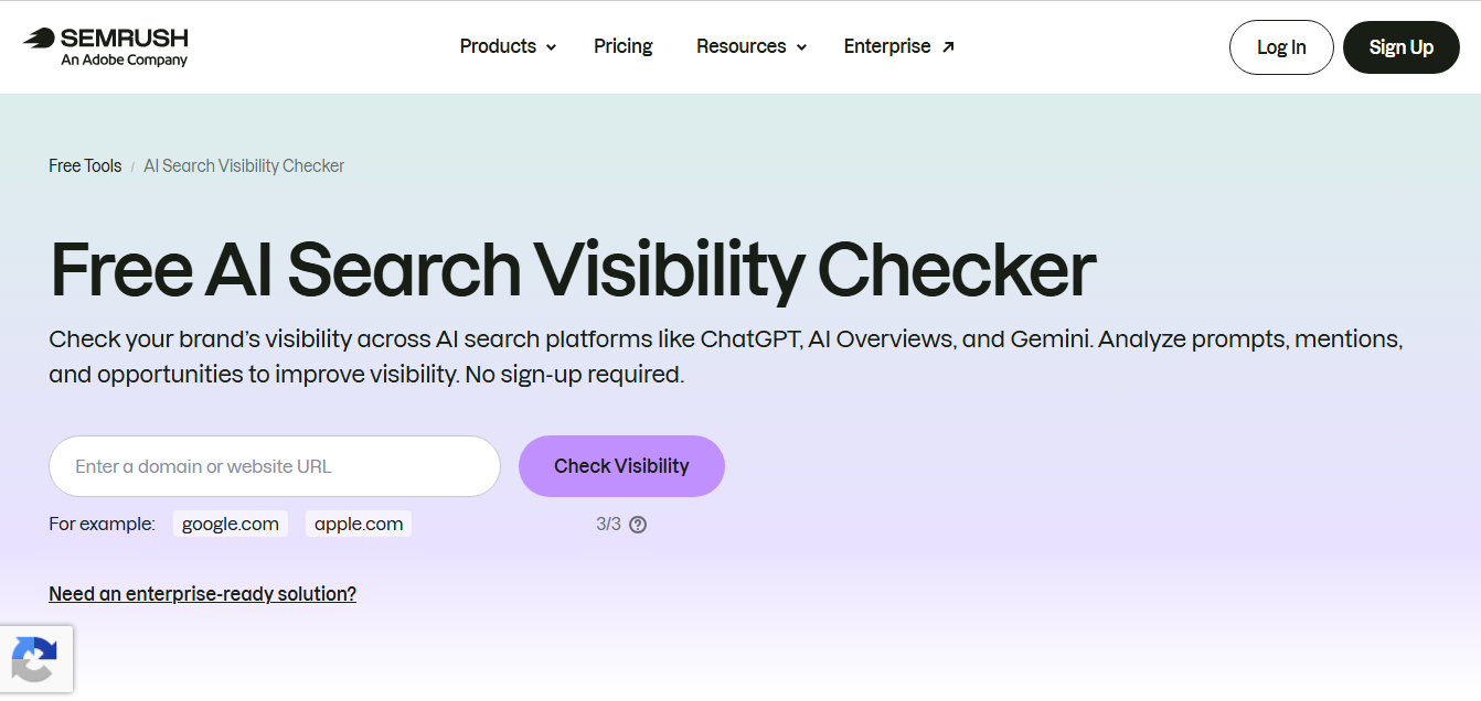 Semrush - LLM Tracking Tool